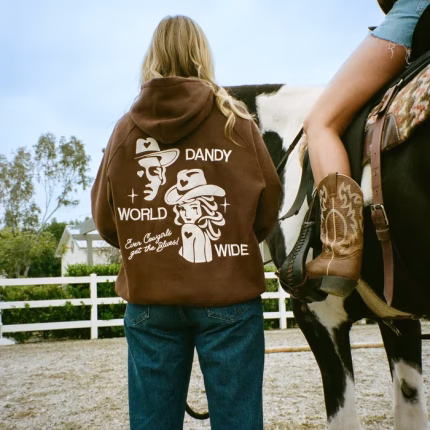 Brown Dandy Cowgirl Luxe Oversized Comfort Hoodie