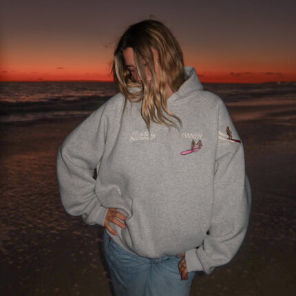 Endless Summer Oversized Lux Hoodie in Dark Heather