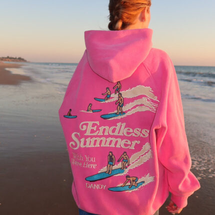 Endless Summer Oversized Lux Hoodie in Vintage Washed Pink
