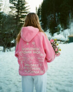 Flower Shop Oversized Lux Hoodie in Vintage Washed Pink