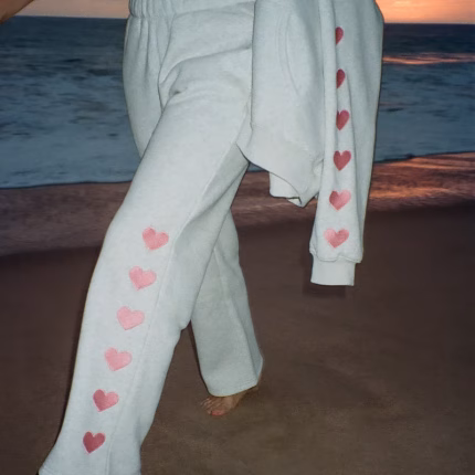 Gray Heart On My Sleeve Graphic Comfort Sweatpants