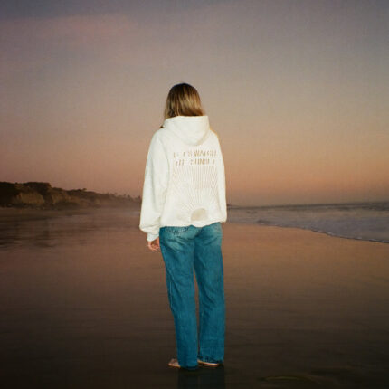 Yin+Yang Let's Watch the Sunset Oversized Lux Hoodie Cream
